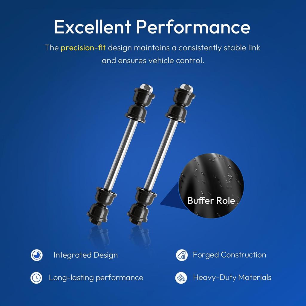 2PCS Front Sway Bars for Chevy GMC C1500 C2500 Suburban C3500 Tahoe Safari Yukon Cadillac Fleetwood Buick Skyhawk Olds Cutlass Calais Stabilizer Sway