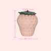 Ceramic Strawberry Tea Caddy Red Decoration Candy Jar Bedroom Jewelry Cosmetics Cotton Swab Storage Box Strawberry Ornaments New