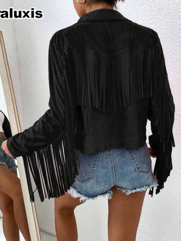 Damen Herbst Winter Neuer Stil Schlank Geschnitten Rüschen Langarm Mantel Jacke Warm Mode Elegant