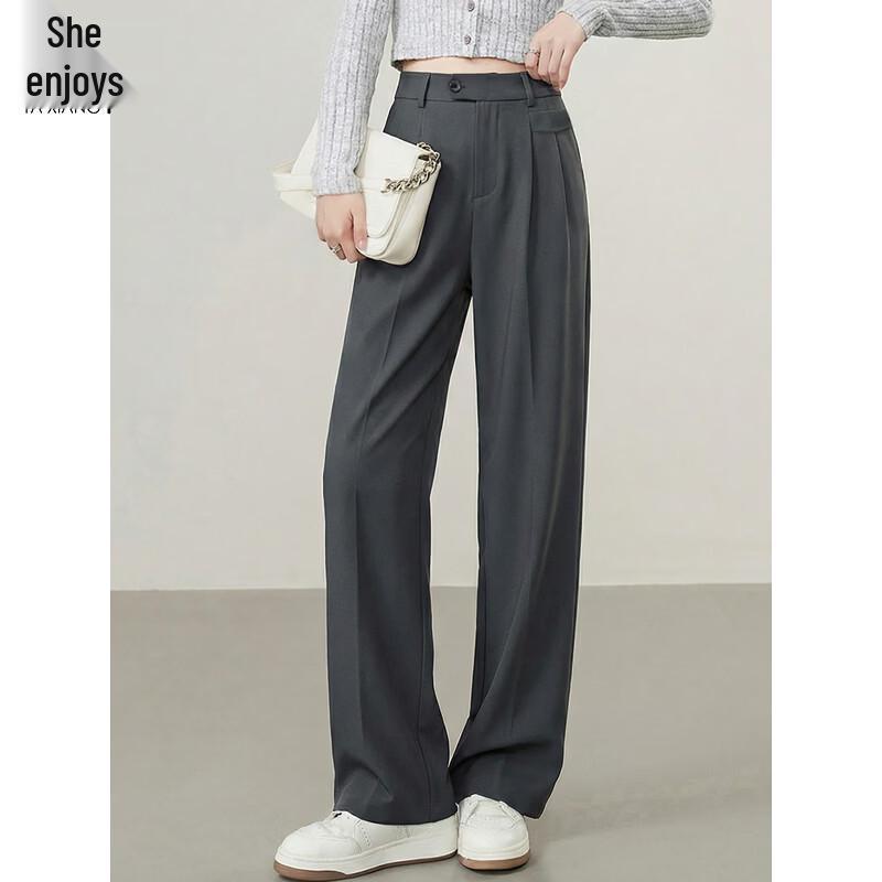 Women s High-Waist Drape Suit Pants M