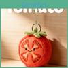 Plüsch-Tomatenscheiben-Schlüsselanhänger mit Stickerei-Design für Geschenk und Taschendekoration