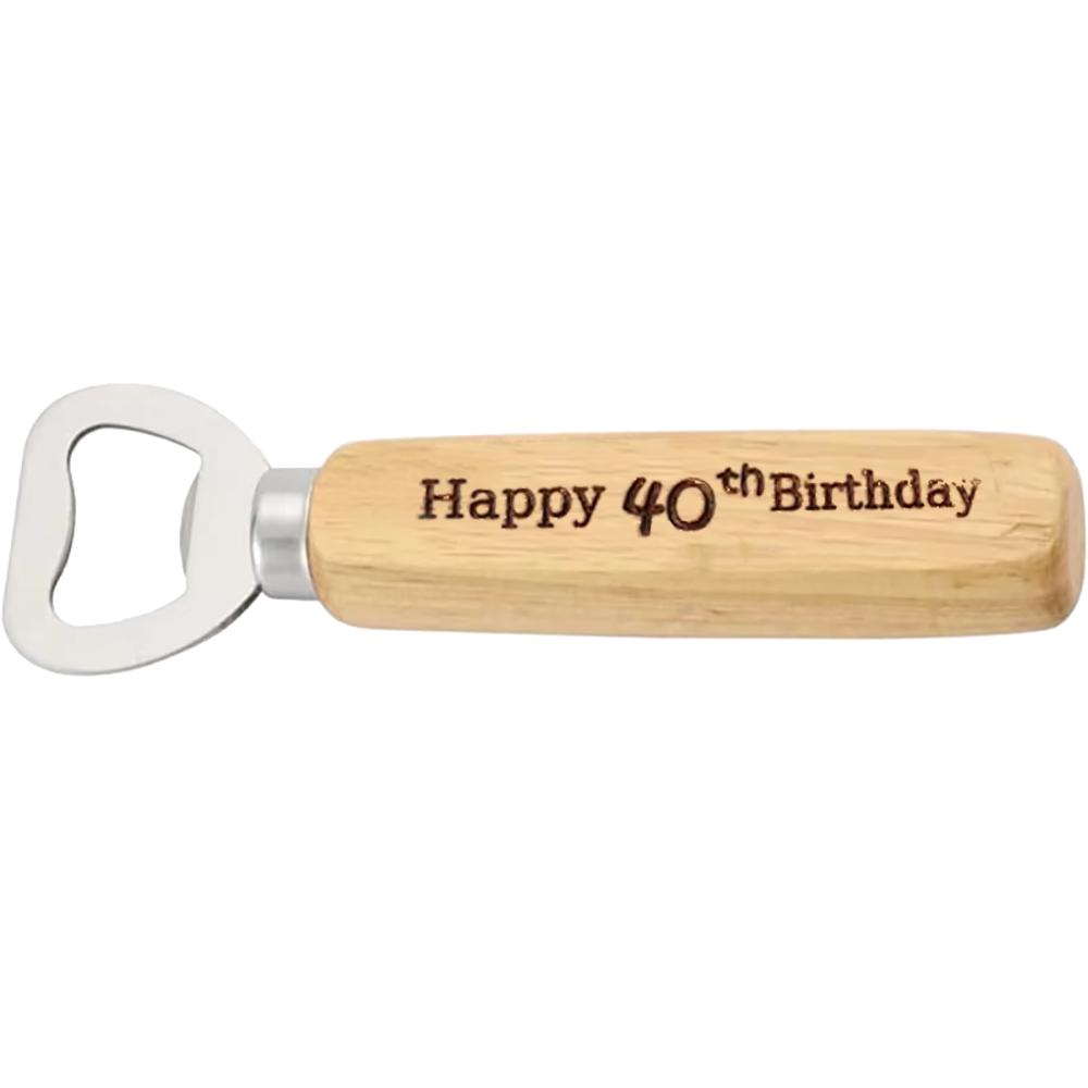 Birthday Bottle Opener 18th 21st 30th 40th 50th 60th Wood Beer Bottle Opener Fathers Day Birthday Party Gift Home Table Decorate