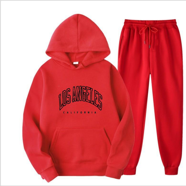 Europäische und amerikanische Herrenmode Frühling und Herbst Kapuzenpullover einfarbig Pullover-Anzug Herren Sport- und Freizeitanzug Herren-Kapuzenpullover