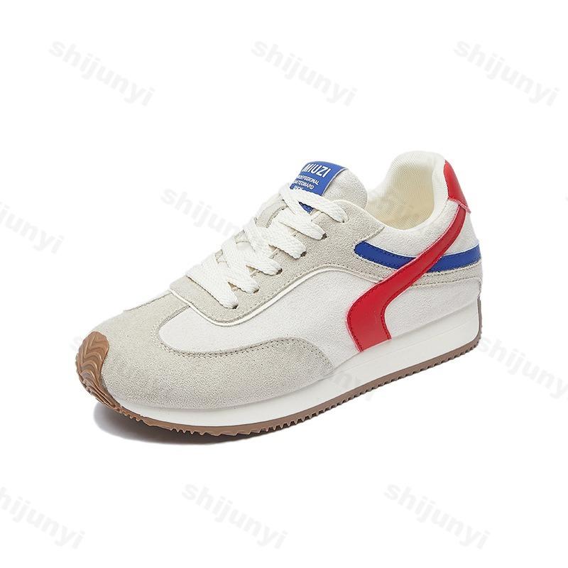 Platform Sports Shoes 2026 Spring Fashion Comfortable Breathable Non Slip Flat Shoes for Women Lace Up Ladies Casual Sneakers