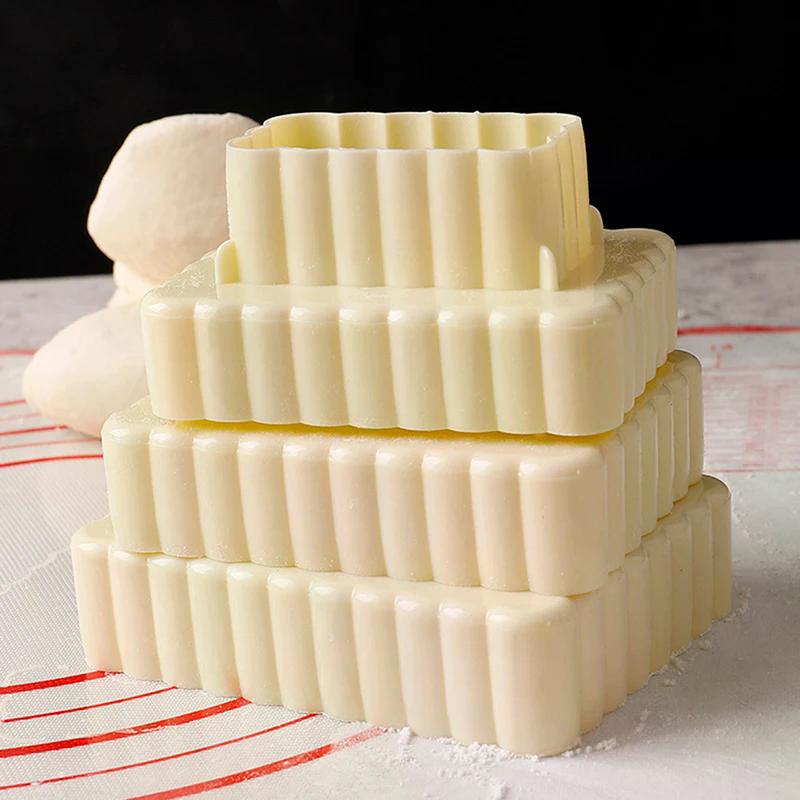 3Pcs/Set Square Biscuit Molds DIY Fondant Cookie Mold Cake Decorating Tool Cookie Cutters Baking Supplies