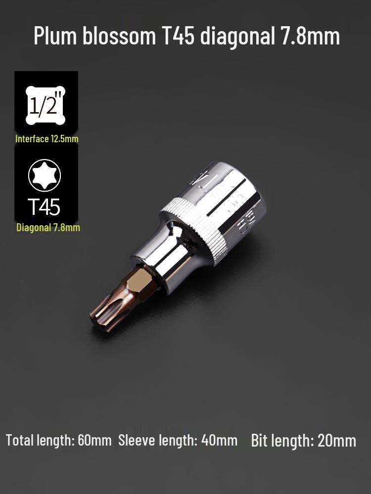 Multibit Screwdriver with Flower, Hexagon, Torx, Spline, and Six-Lobe Heads