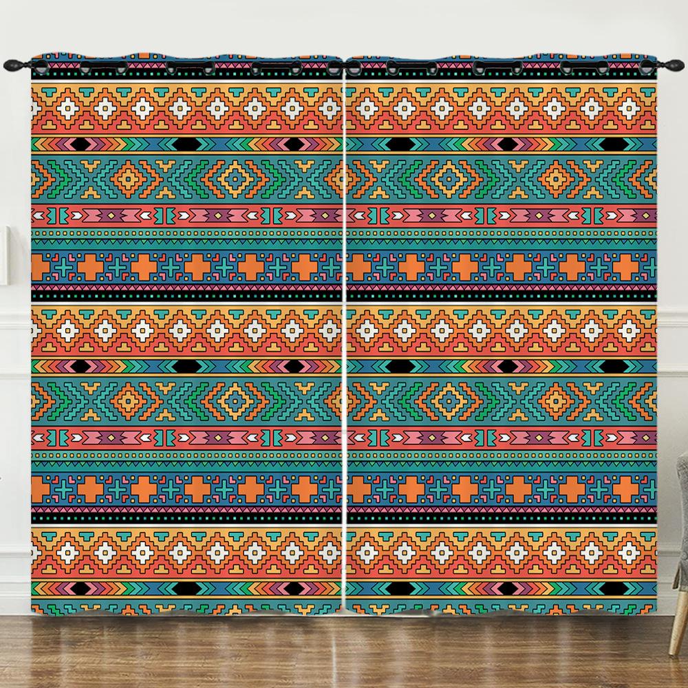 Série de Impressão Fresca 3D Cortina de Impressão Digital Blackout E Ilhós