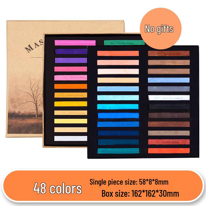 Mali Brand Pastel Chalk Set - 36 Colors Chalk Powder with Brushes for Beginners