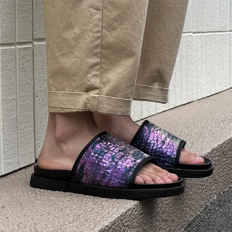 

Платформенные сандалии полушлепанцы летняя обувь новые удобные и универсальные для улицы крутые шлепанцы 371259-J 38 фиолетовый