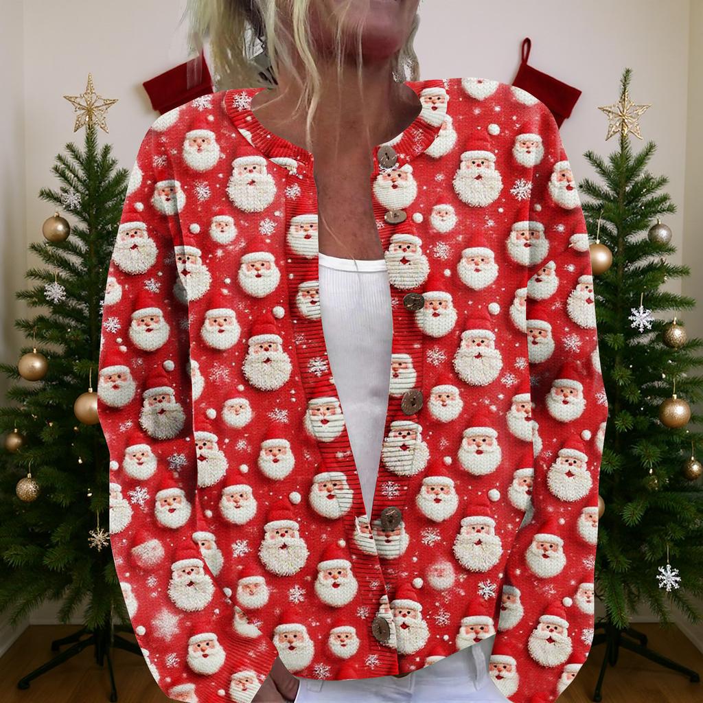 Women'S Christmas Sweater Cute Fun Christmas Sweater Fall And Winter Long Sleeve Knitted Sweater