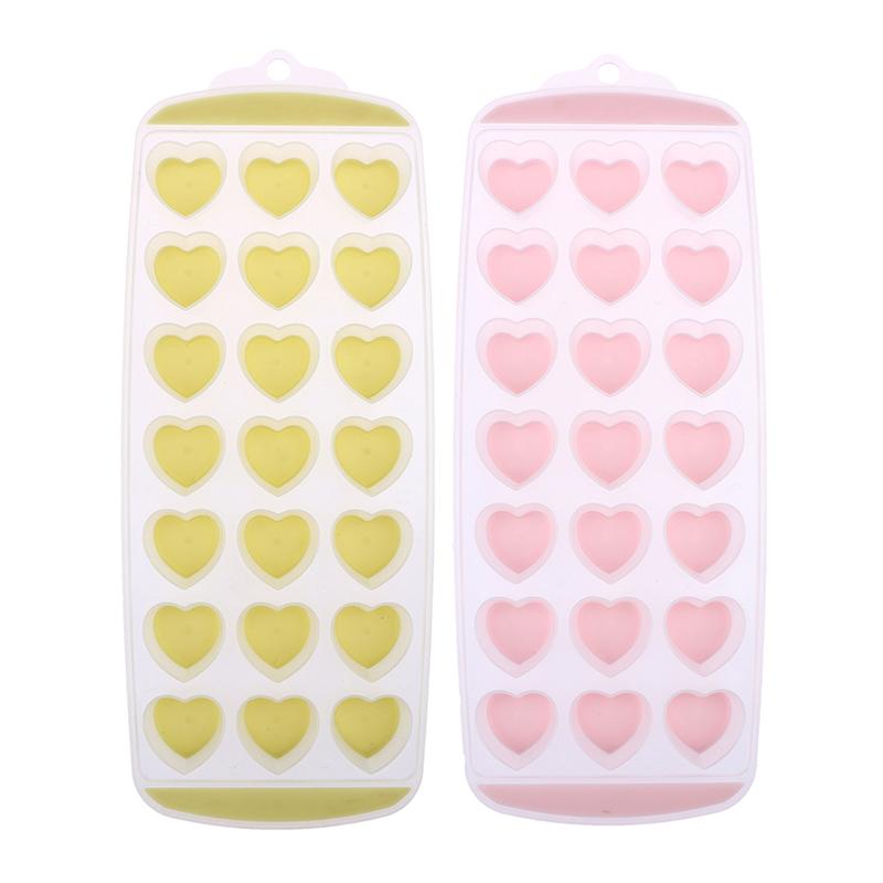 21 Holes Love Heart Shape Silicone Ice Cube Tray Diy Chocolate Fondant Mould Ice Cube Jelly Kitchen Baking Tool