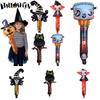 Spider Roll Skull Handheld Stick Owls Aluminum Foil Balloon Pumpkin Inflatable Stick  Indoor
