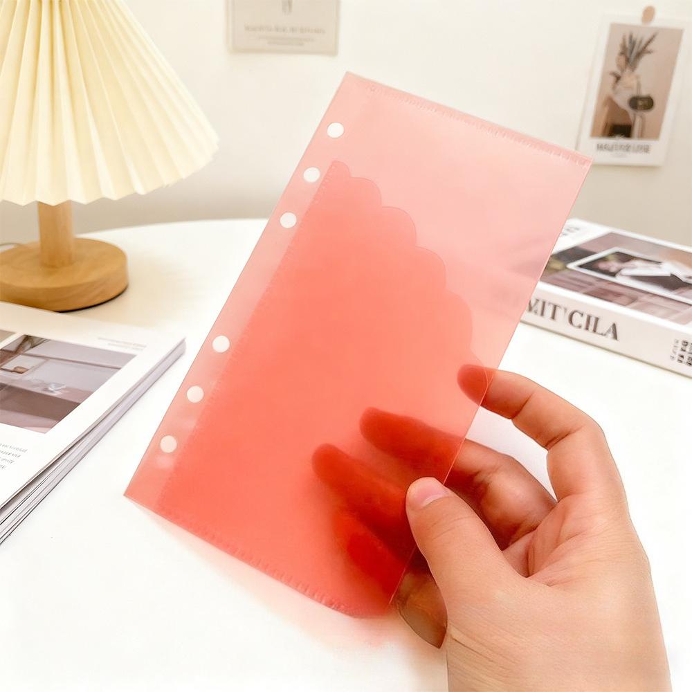 A6 PP Double-Layer Paper Index Divider 6 Holes For Binder Planner Notebook Stationery Notebook Paper Divider Accessories