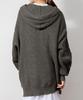 Cable Knit Heather ATN-0024 [At One] Women's Hoodie, Gray, LL-3L
