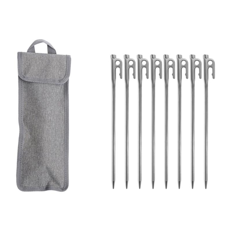 Outdoor Campings Stake Campings Anchors Peg Stainless Steels Tent Stake Replacement Yard Lawns Peg with Bag Enduring