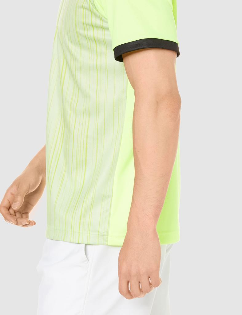 Mizuno Badminton Game Size S Shirt, Moisture-Wicking, Quick-Drying, Neolime, (72MA2004)