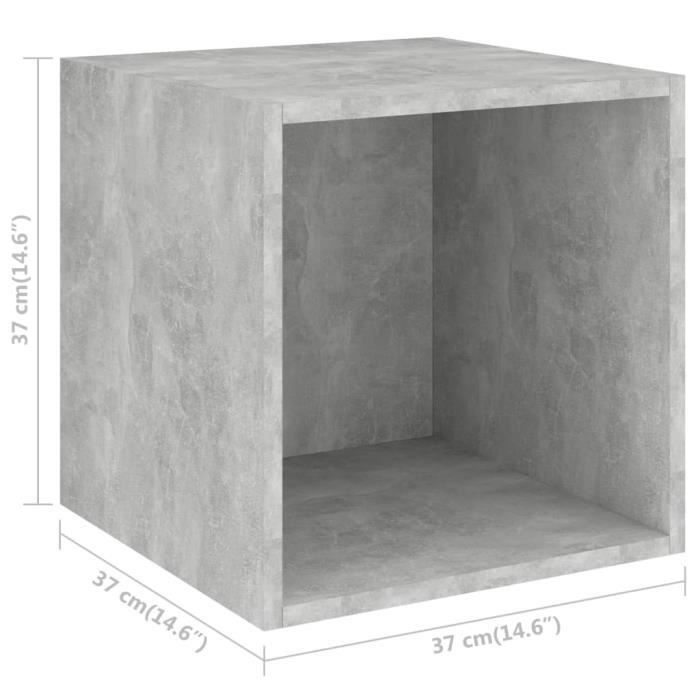 VidaXL Wall Cabinet Concrete Grey 37x37x37 Cm Chipboard