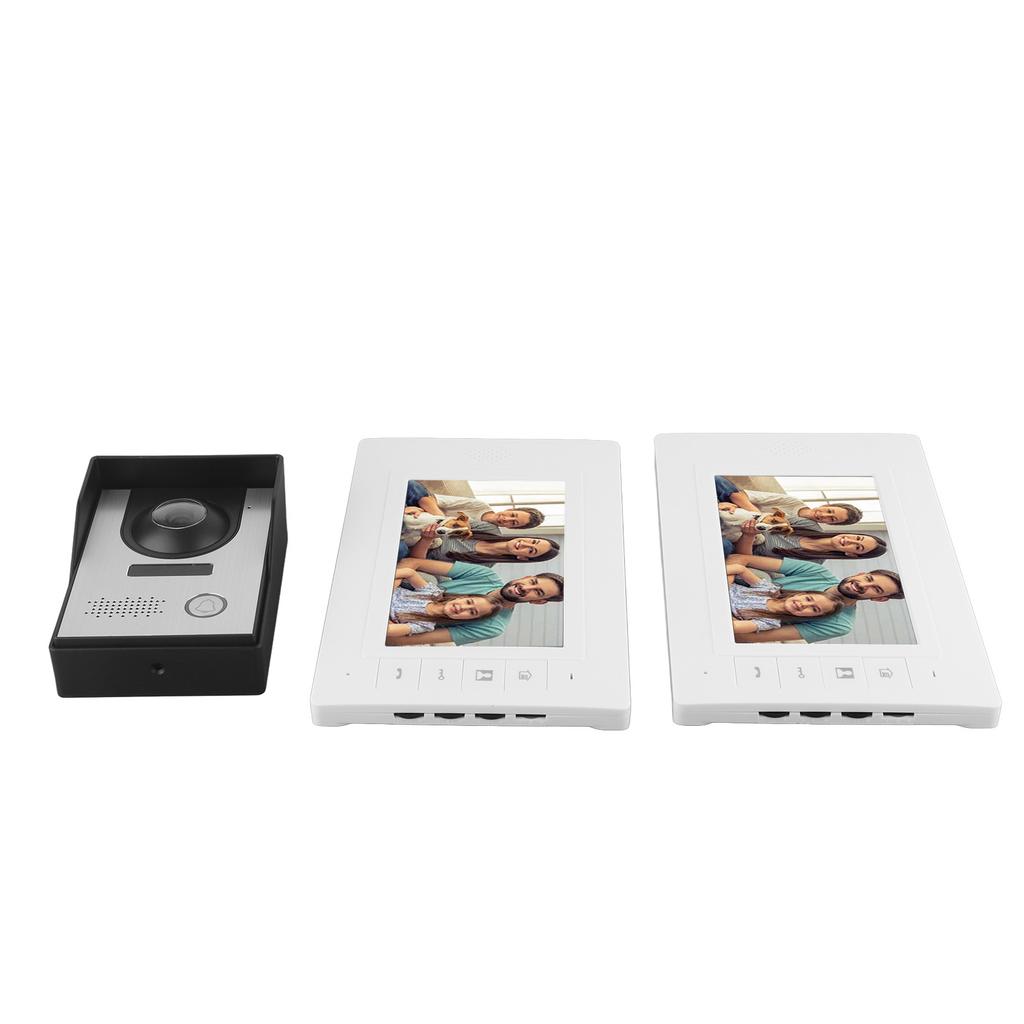 7in Wired Video Door Phone Kit Night Vision 2 Way Intercom Video Doorbell System for Apartment Villa