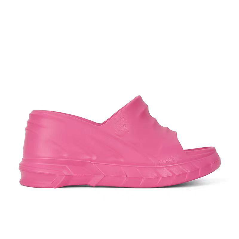 

High Heel Slippers for Women, Versatile Outdoor Wear, Trendy Fashionable One-Strap Sandals 40-41 красный