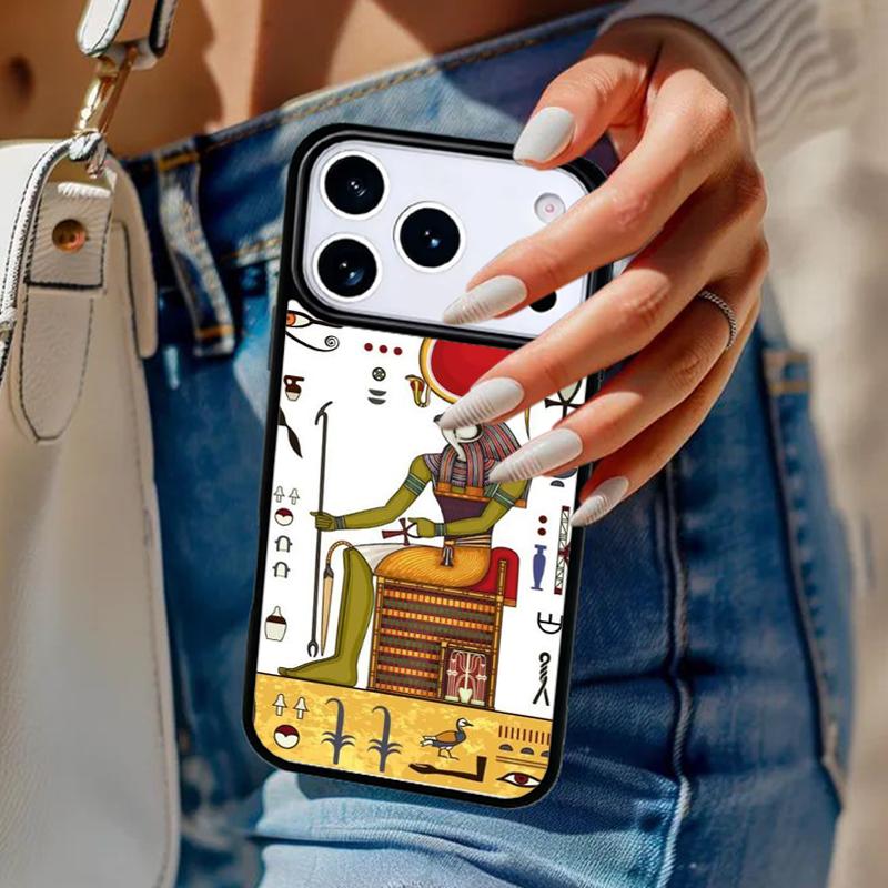 Egypt Nefertiti Anubis Ankh Soft Phone Case For iPhone 17 Air 14 15 13 12 Max Cover For Apple 14 15 16 16e 11 Pro Max Plus