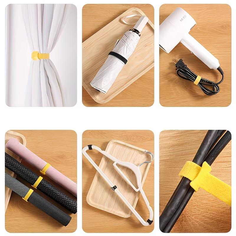 1pc 5m/196.85in Multi Colored Reusable Hook and Loop Fasteners for Cable Management and Organization