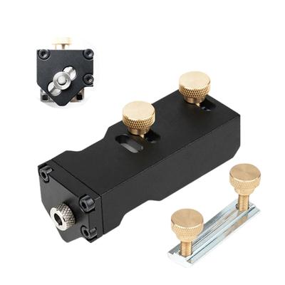 Precisions Aluminum Profile Tapped Auxiliary Jig Tool for 20/30/40 DIY Craft Projects With Stainless Steel Guide Sleeve