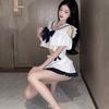 Sexy Sailor Uniform Extremely Erotic Cute High School Maid Style Popular Cosplay Uniform [LIKENNY] Cosplay, See-Through, Miniskirt, Uniform,