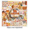 50 Happy Fall Stickers: English Slogans for Notebooks, Planners, Phones, DIY Projects