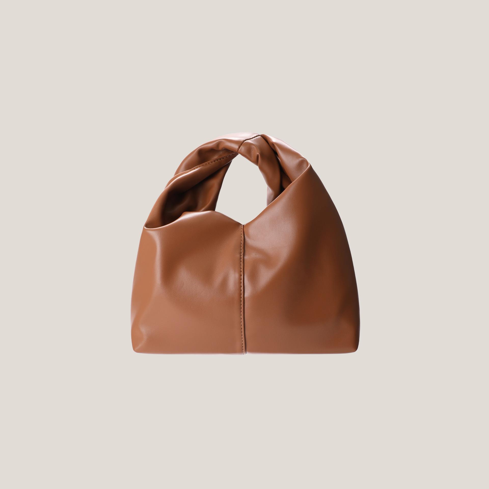 Cloud Bag Women s Handbag Underarm Bag French High-Grade Pleated Croissant Soft Leather Dumpling Bag Shoulder Niche Bags светло-коричневого