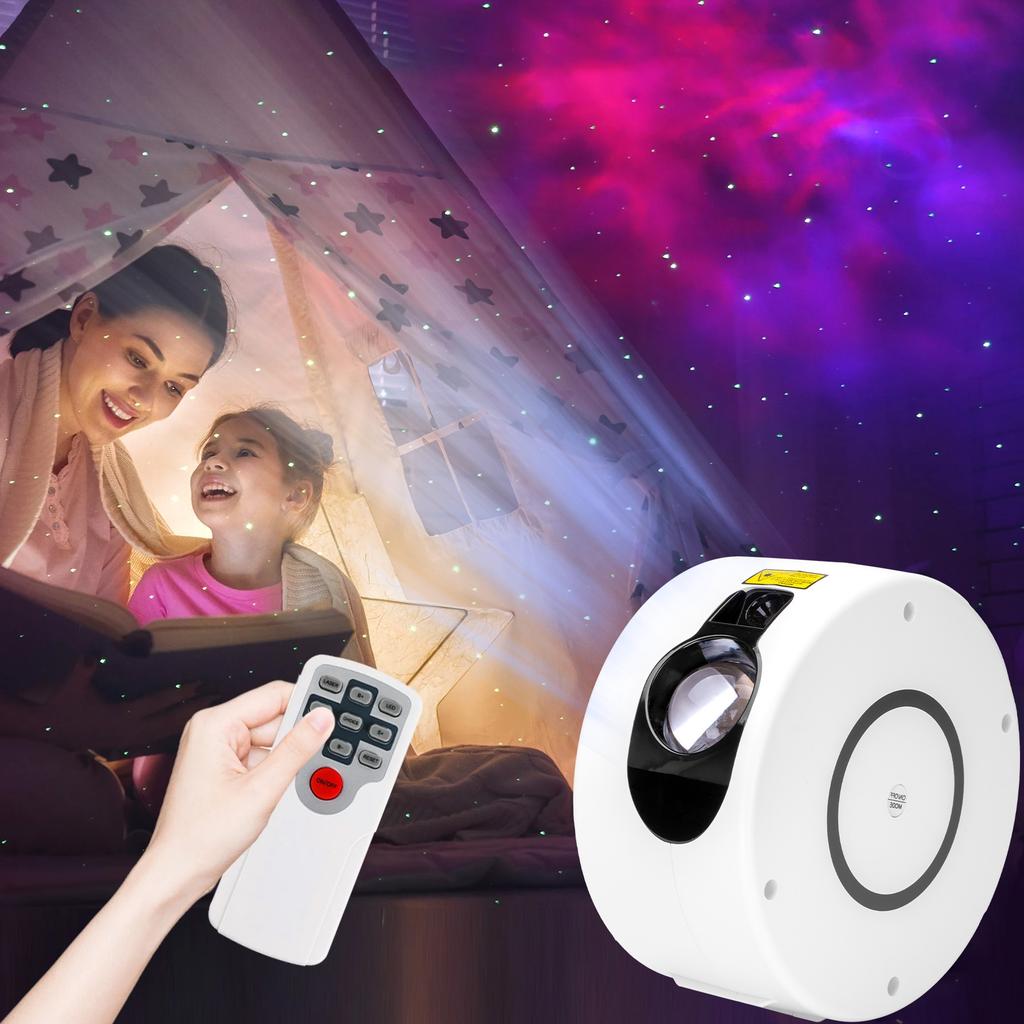 Spiral Star Projector Night Lamp White