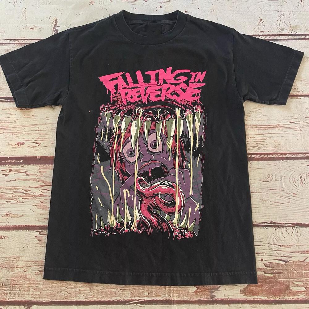 Falling In Reverse Grafica Band Maglietta Unisex in Cotone Nero Taglie Complete S-5XL Maglietta Unisex