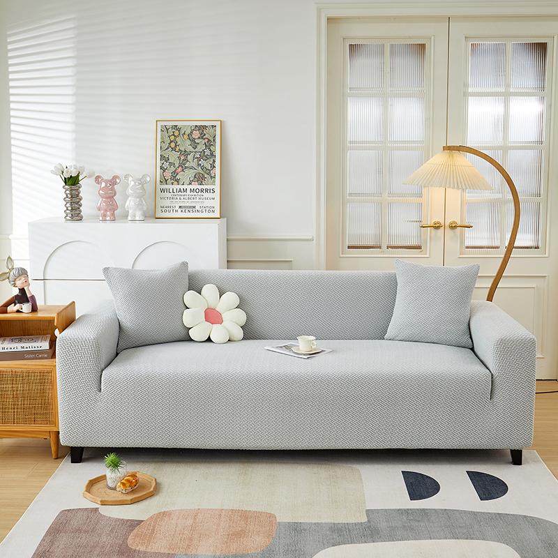 1pc Jacquard Elastic Sofa Slipcover Adjustable Non-slip Stretch Sofa Cover Home Living Room Sofa Protector Cover Home Decor