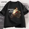 Christus op een Motorfiets T-shirt Grappig Religieus Heer Jezus Kerk Groep Pasen T-shirt Unisex Dames Katoenen T-shirt met Korte Mouwen