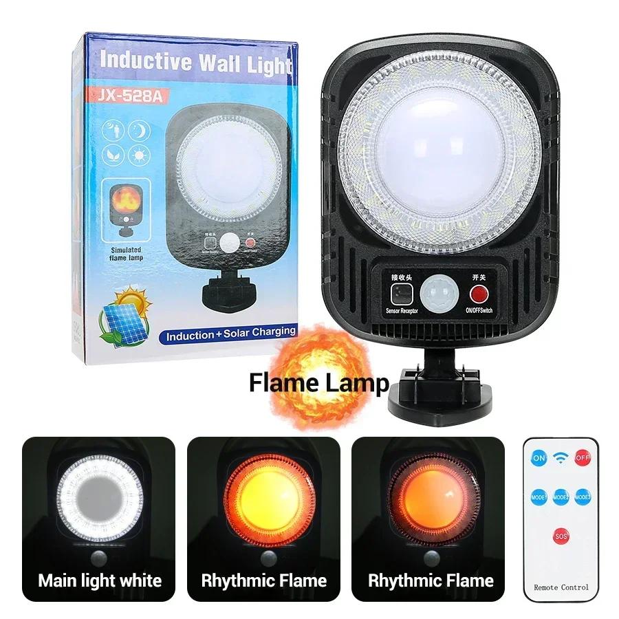 Super Bright LED Outdoor Solar Light with Motion Sensor Remote Control IP65 Waterproof for Patio Garage Security Wall Light