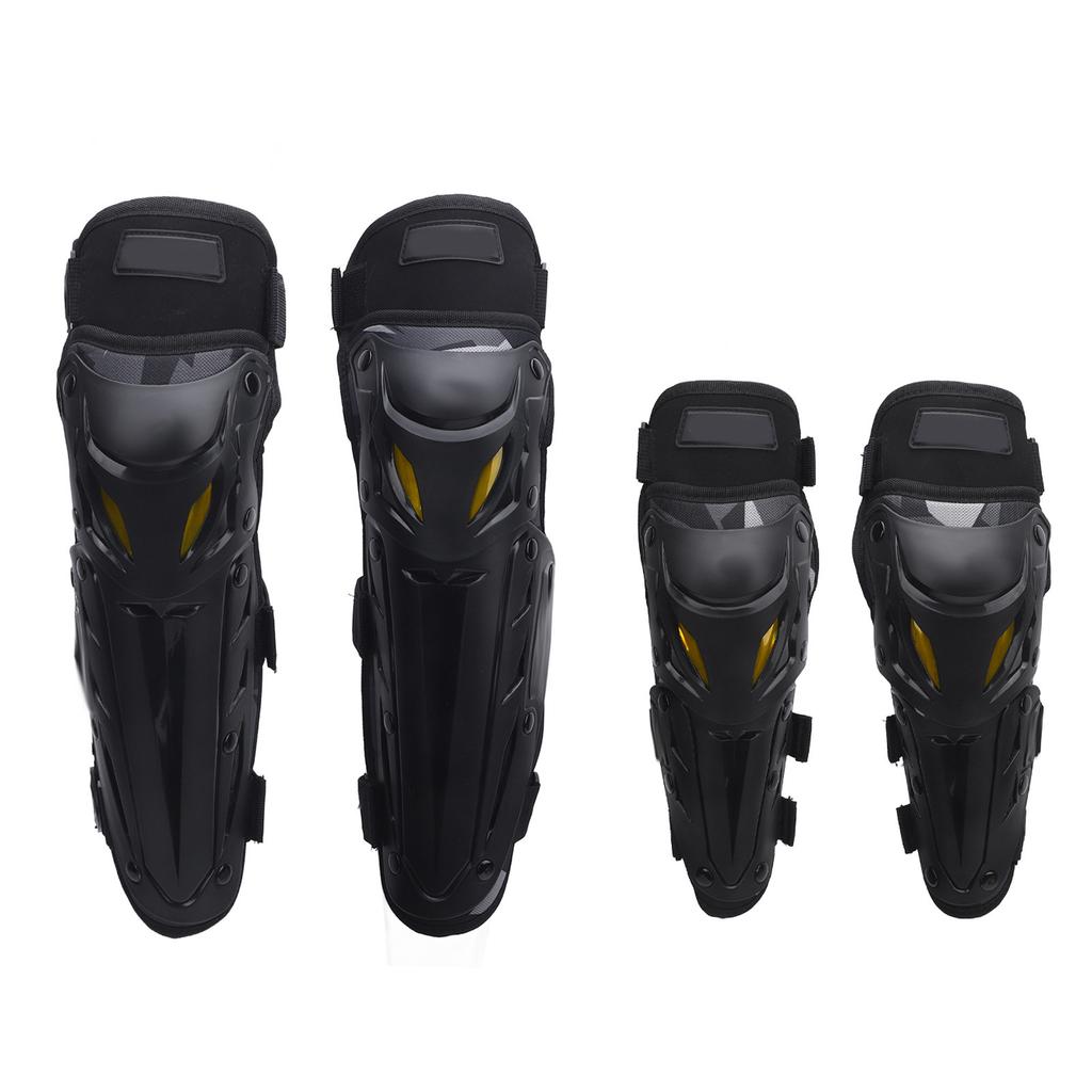 Motorrad Knie-Schienbeinprotektoren mit Ellbogenschützer Elastischer Riemen Motocross Knie Rüstung für Dirtbike Racing
