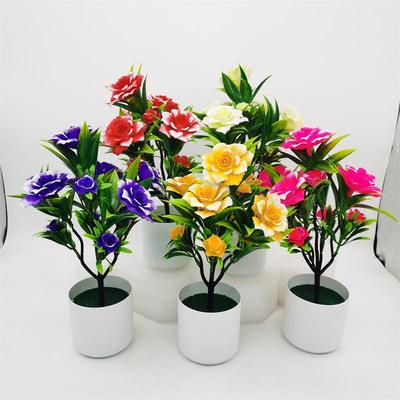 New Artificial Peony and Rose Bonsai Bouquet for Home Decoration