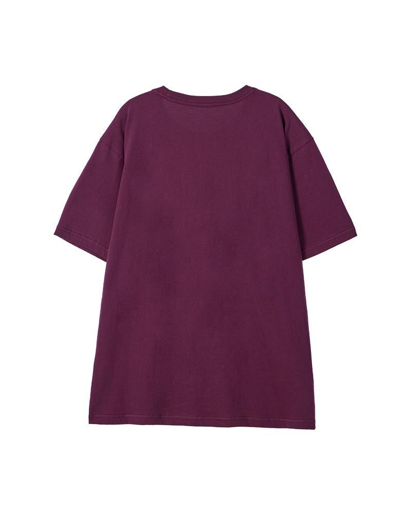 MAKEITTO [Make] Crew Neck Tee_Wine