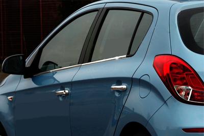 Alt cam çıtaları (4 adet, paslanmaz) Hyundai I-20 2012-2014 için