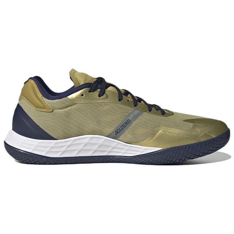 Adidas Adizero Fastcourt Comfortable Trendy Non-Slip Durable Lightweight Low-Top Volleyball Shoes Unisex Sneakers Black Gold HP4309