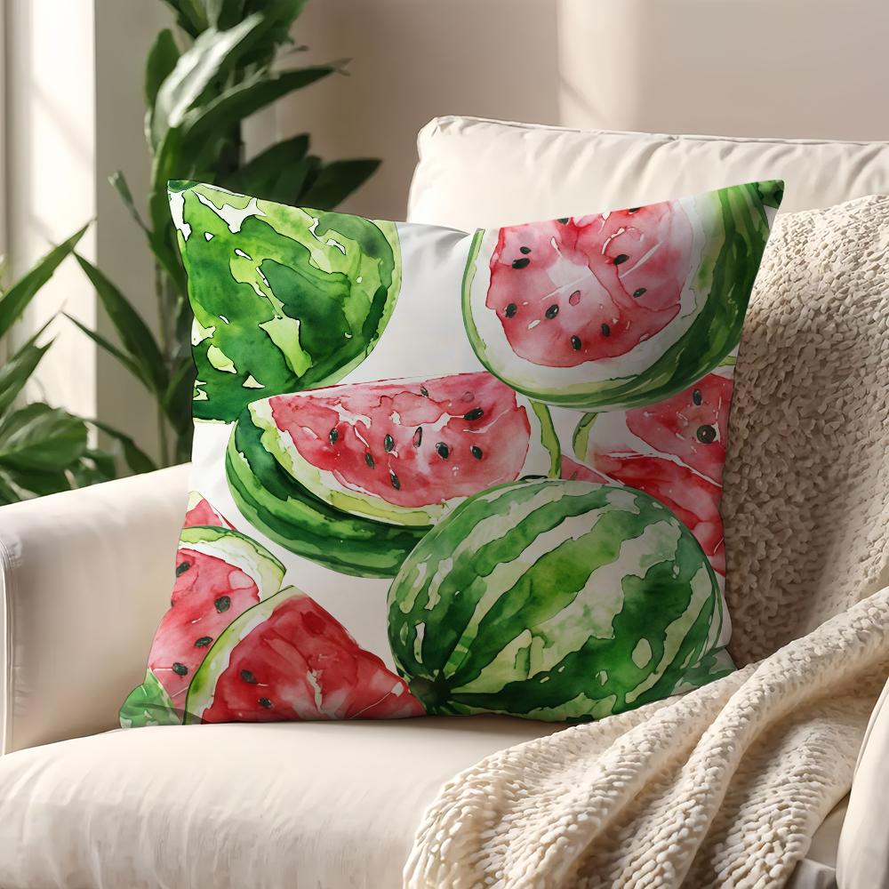 Summer Fruit Watermelon Pattern Cushion Cover For Pillow Printing Sofa Decoration Home Car Room Coffee Office Nordic Simplicity