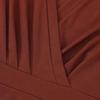 Dámské jaro jednobarevné šaty s výstřihem do V, dlouhým rukávem, letní ležérní střih do A, vysoký pas nad kolena žakárové šaty S-XL