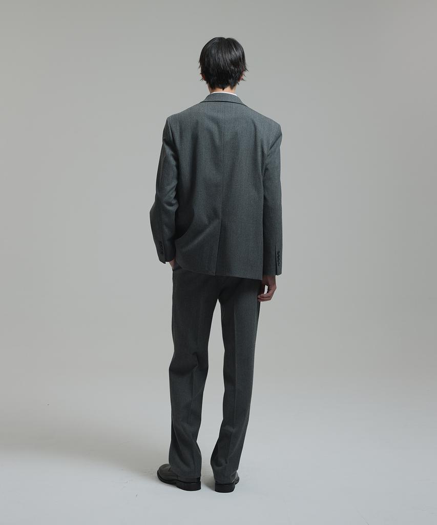 NONBLANK Wool Blend Ribbed Semi-Overfit Blazer_Grey