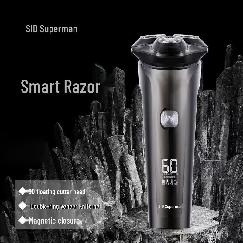 Superman HS7357 Portable Electric Rotary Shaver CN plug (adapter included)