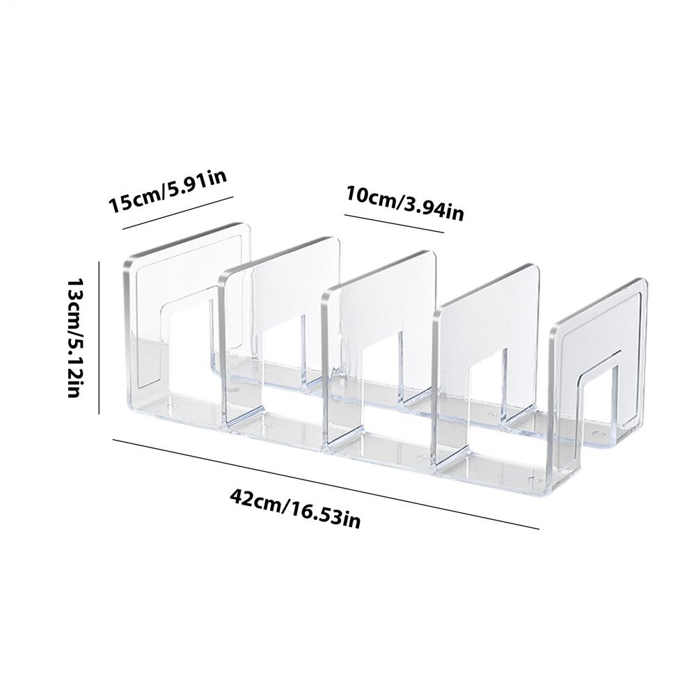 Clear Plastic Purse Handbag Organizer 4 Sections Bag Closet Shelf Divider Purse Display Stand Handbag Storage Organizer Holder