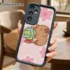 Phone Case: 2D Flat Samsung Galaxy A34 A35 M05 M06 S20 S22 S21 FE Plus 5G Step Protection Case, Lazy Sitting Capybara, Christmas and Halloween Gift