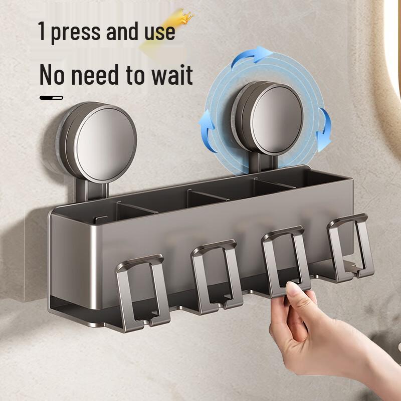 Danle Space Aluminum Wall-Mounted Toothbrush Holder
