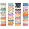YUBBAEX Masking Retro Basic Washi Value Perfect for and Scrapbooks Tape, 60-Roll Set, Design, Pattern, Tape, Pack, Planners, Decorations, Wrapping,