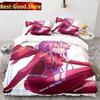 Darling In the Franxx Anime Bedding Set Printed single Comforter Quilt Bed Duvet Cover Pillow Case 3 Pieces Sets Kids Adult Size