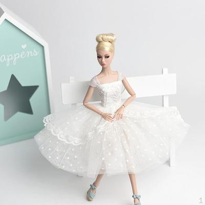 Elegant Fashion Doll Evening Gown Princess Party Dress Wedding Bubble Skirt Costume For 1/6