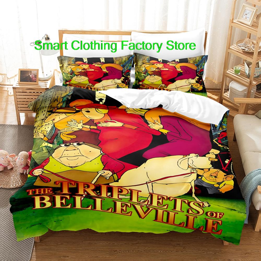 

Single Twin Ful Quen King-Sized Dimensionsd Dimensions Bed Linen Set Tenagers Bedrom Duvetcover Sets Fashion Les tripletes de Belevile Beding Set 100*200cm Single